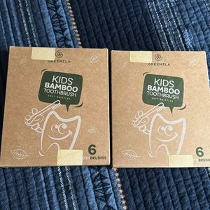 Greenzla 2 Packs Of Six Bamboo Toothbrushes